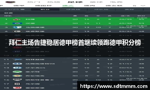 拜仁主场告捷稳居德甲榜首继续领跑德甲积分榜